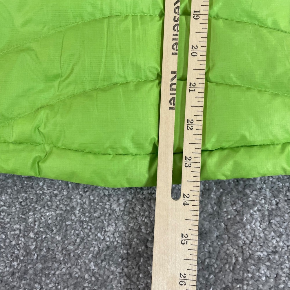 Patagonia Down Puffer Vest Womens Large Lime Green Full Zip Down Sweater Vest - Picture 11 of 13